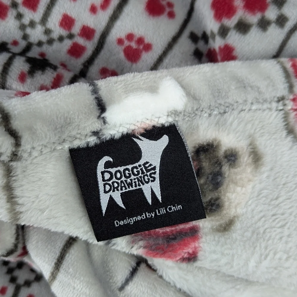 Winter Dog Print Various Breeds Sweaters Plush Throw Blanket 60